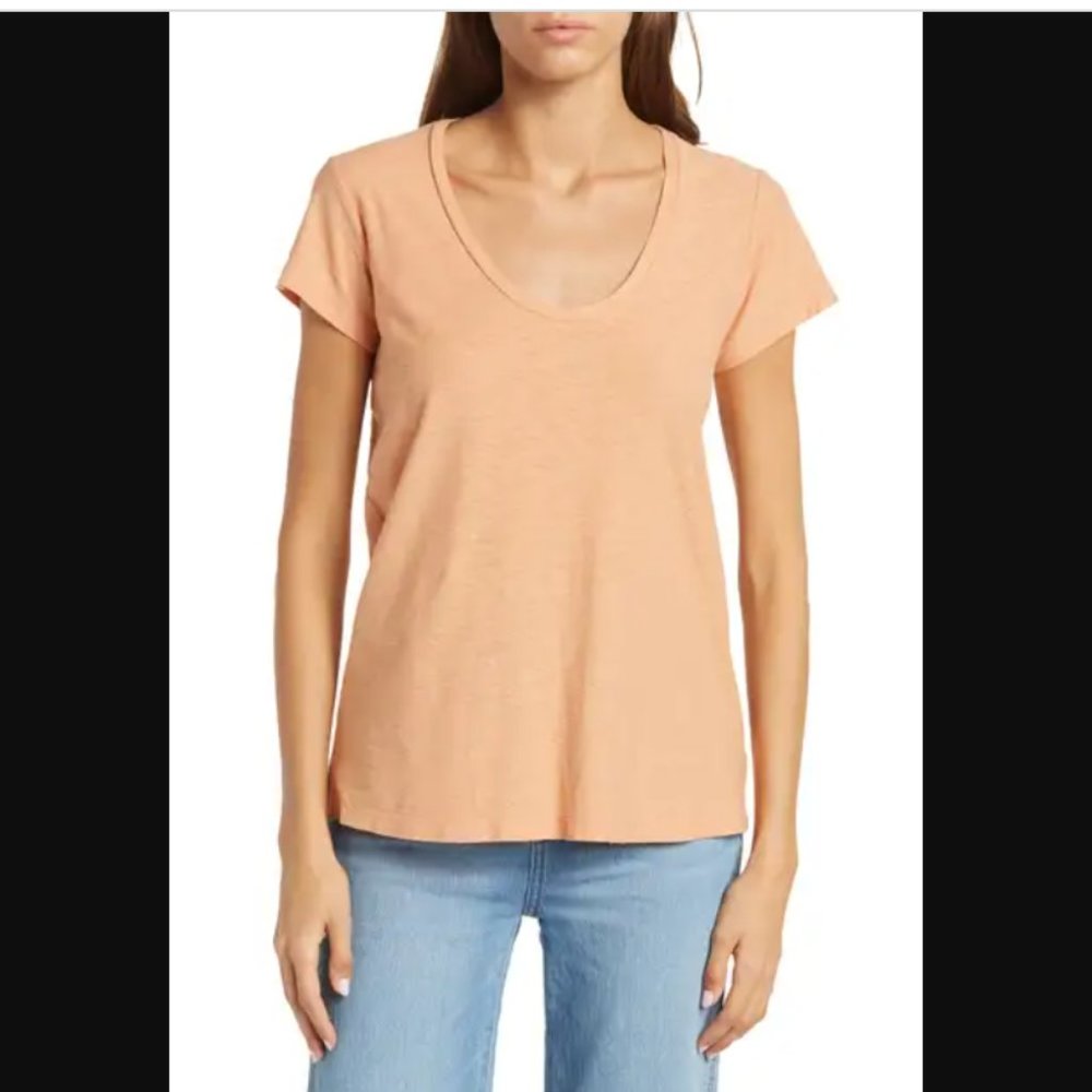 James Perse T Shirt Deep V-Neck Tee VILLA